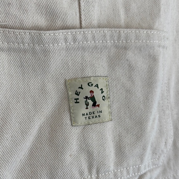 The Hey Gang Women's double knee Overalls in natural - Picture 3 of 12